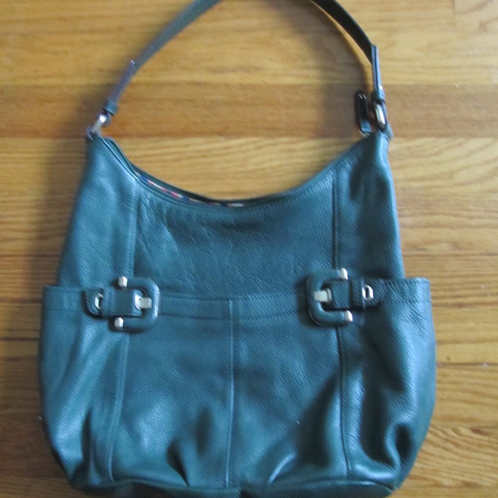 GREEN LEATHER TIGNANELLO PURSE
